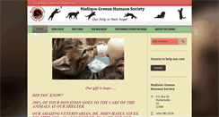 Desktop Screenshot of madisongreenehumanesociety.com