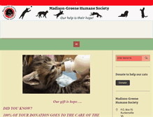 Tablet Screenshot of madisongreenehumanesociety.com